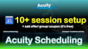 setup 10 appointment booking events in acuity, calendly