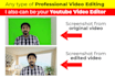 do any professional video editing for youtube or whatever you want