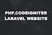 develop website using codeigniter, laravel, php
