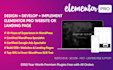 design and develop an elementor pro website or landing page