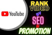 do marketing and manage your youtube channel by SEO and promotion