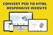 convert psd to html,pdf to html, sketch to html, xd to html