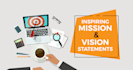 write a powerful mission statement, about us, values, vision