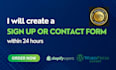 create a stylish sign up, registration or contact form