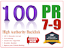 manually create 100 high PR backlink for your business