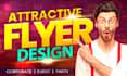 do an attractive party event club fitness church flyers