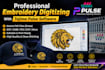 do embroidery digitizing in tajima pulse