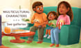 create multicultural illustration for children book