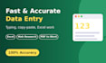 do data entry, typing and copy paste work