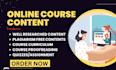 create your online course content worksheets and slides