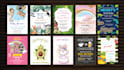 design greeting card, invitation card and party poster for birthdays
