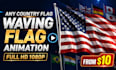create a realistic flag animation from any image