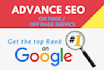 do SEO on page and off page optimization
