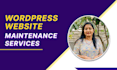 provide monthly wordpress maintenance and support