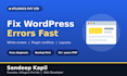 fix wordpress errors, white screen, plugin conflicts and broken layout