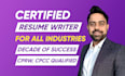 review and upgrade your professional ats resume, cv, linkedin profile