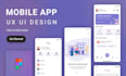 create a creative mobile app UX UI design in figma