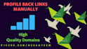50 high quality  profile backlinks manually