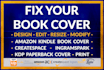 fix rejected book cover or design amazon kdp cover and kindle book cover design