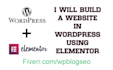 build a website in wordpress using elementor
