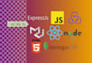 do javascript ,react,node js and express js projects