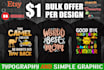 do typography and custom t shirt design