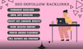 skyrocket your google ranking with SEO dofollow backlinks with spam score