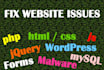 create backup, fix issues, update, improve site performance