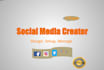 create manage and design 3 social media pages
