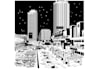 illustrate city scenes in comic style