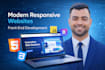 design modern responsive website with HTML css bootstrap 5