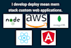develop, deploy mean mern stack web applications