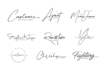 do handwritten, signature, scripted, cursive logo