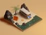 create isometric environment illustration low poly 3d
