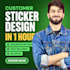 design a custom patch, badge, or sticker with fast 12hr delivery
