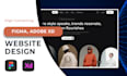 do adobe xd, figma ui ux design mockup for website, app and dashboard
