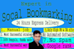 do bookmark in high PR and high da site manually