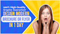 design modern brochure or flyer in 1 day