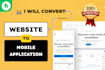 convert website to app progressive web app pwa mobile app using react laravel
