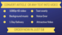 convert article to video or any text into video