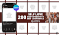 provide ready to post self love, body positivity, quotes posters