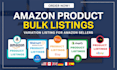 do professional amazon listing creation and fix amazon variation listing