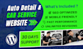 build car detail, auto detailing, auto repair, car wash, auto body shop website