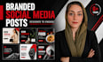 design branded social media posts for instagram and facebook