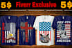 do flag tshirt design of any country in 5 hours