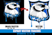 convert to vector trace and any raster graphic within 6 hours