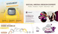 do modern social media posts, banners and flyers