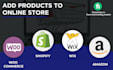 add products to your woocommerce, shopify, wix and ebay store