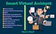 be your smart virtual assistant for any kind of admin job