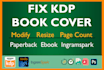 design or fix your KDP book cover for amazon kindle